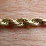 Vintage Solid 9K Yellow Gold 375 Thick Rope Chain Bracelet length 7,5" - 3,5g Image 3