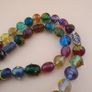 Vintage Murano Inspired MultiColor Skunk & Aventurine Glass beads Necklace Image 5