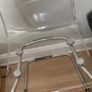 White dressing table with mirror, Hollywood lights, shelves and chair Image 6