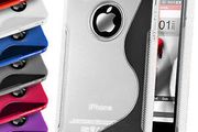 Wholesales Silicone Gel Case Cover For Apple iPhone 4/4S S-line Design Free Screen Protector