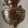 Stunning Antique Brass Oil Lamp Image 6
