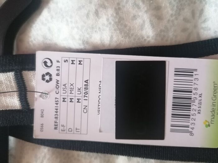 Mango black white dress medium UK 10