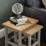 Arlington Nest of Tables, Engineered Wood, Grey & Oak, H 40 x W 36 x D 39 cm Image 2