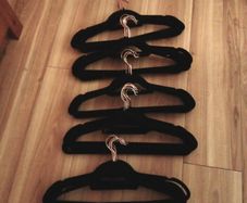 black velvet covered hangers