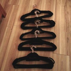 black velvet covered hangers