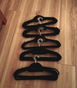 black velvet covered hangers