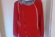 Miss Look red zipped hoodie size XL UK18 EU46 Postage included