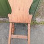 two oak chairs and an old  card table Image 2
