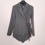 Pretty Little Thing Grey Blazer Wrap Tie Side Romper Playsuit 8UK/36EU Image 10