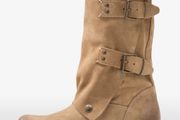 Suede Cowboy Bikers Boots. NEW IN BOX. Size 7