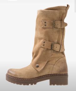 Suede Cowboy Bikers Boots. NEW IN BOX
