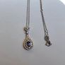 Silver Pendant with Blue Stone Image 2