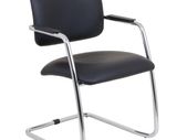NEW Leather Look Mid Back Stackable Meeting/Conference Chair