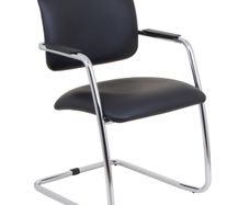 NEW Leather Look Mid Back Stackable Meeting/Conference Chair
