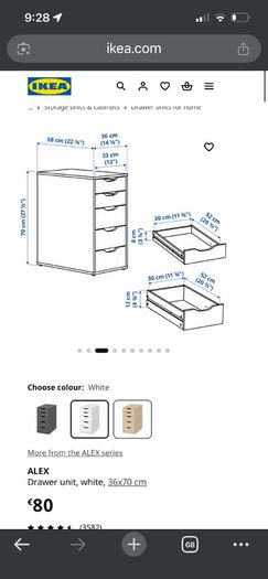 IKEA alex drawer unit