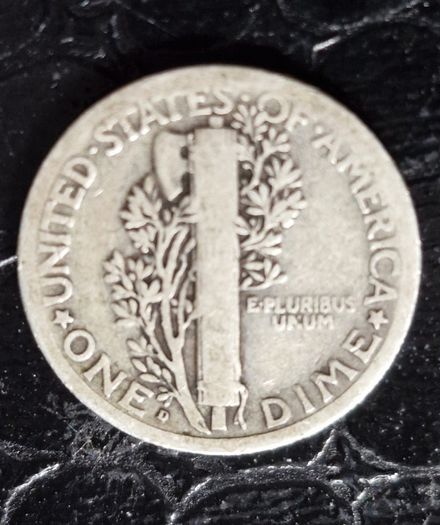 USA 1920 Mercury Dime 10 Cent Silver Coin