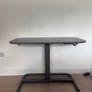 Standing desk with an office chair and desk lamp Image 4