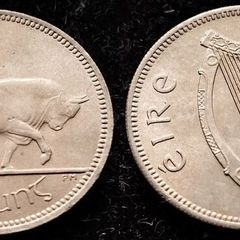 [#137] - Ireland 1968 | 1 Shilling | 1s | Bull | KM.14a | MS