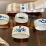 Vintage Rare 1990s IKEA Heder Enamel Blue and White Napkin rings by Katarina Brieditis Image 3