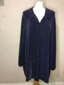 Boohoo navy sparkly blouse (size 26)