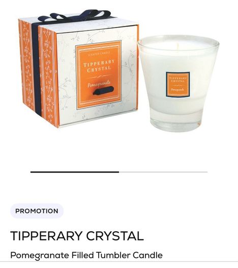 2 Tipperary Crystal Candles BNIB