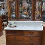Antique French Oak Dressing Chest with Marble Top Image 2