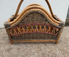 wicker magazine rack
