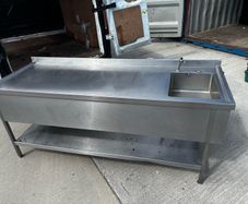 Kitchen sink with prep table