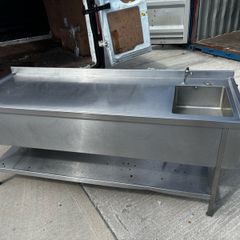 Kitchen sink with prep table