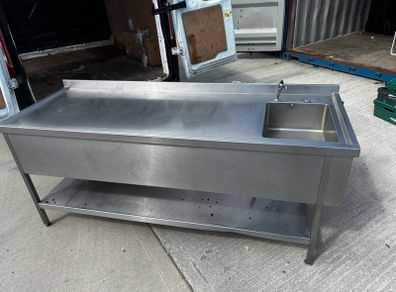 Kitchen sink with prep table