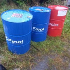 Steel oil barrels