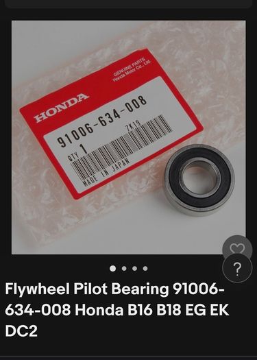 Honda b series flywheel bearing pilot