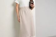 NEW Cream Soft Rib Hybrid Dress: XSmall  8-10