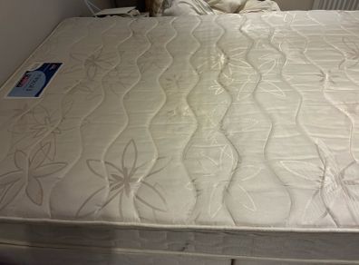 Silent night double bed divan and mattress very clean