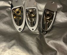 Fender Stratocaster Jackson esp Jack Plate and Socket 1'4 Mono Output Jack Chrome electric guitar parts accessories