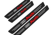 4Pcs Car Door Sill Scuff Plate Decor Carbon Fiber Stickers For Audi A1 A2 A3 A4 A5 A6 A7 A8 Q1 Q2 Q3 Q4 Q5 Q6 Q7 Q8 TT S5 B8