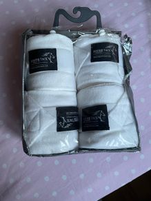 Pack of 4 horse fleece bandages (white)