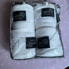Pack of 4 horse fleece bandages (white)