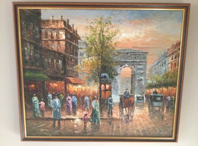Art - Oil on Canvas- ( Parisian Scene) ( Reduced)