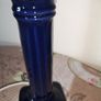 Table lamp & bulb/energy saving /blue porcelain Image 3