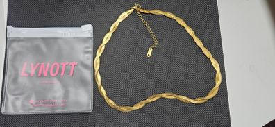 Lynott Snake Chain Necklace in Gold Colour