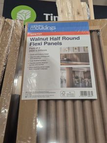 Panelling - 1x 2.4m half round flexi panel, walnut from Woodies