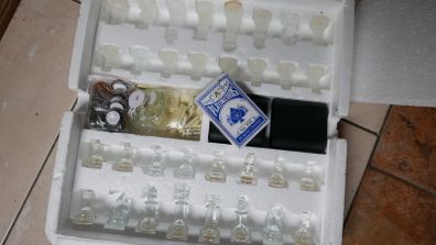 Deluxe 6 in 1 GAME SET Limited Edition Chess Checkers Backgammon Dominoes