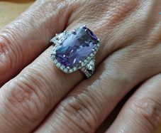 Sterling Silver Ring - Size T - Stamped for Silver (S21)
