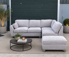 Grey L shaped corner sofa