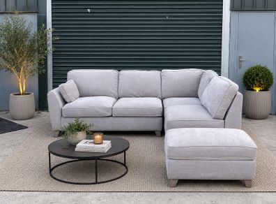 Grey L shaped corner sofa