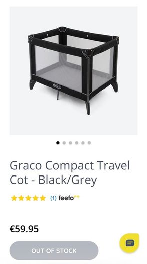 Graco Compact Travel Cot Black/Grey