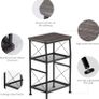 NEW SALE | 3-Tier Small End Tables,Narrow Side Table with Steel Grid Storage Shelves,Slim Nightstand X-Design Image 4