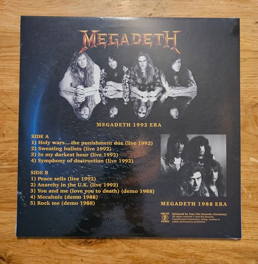 Megadeth "Demos 1988 + Live In San Francisco 1992" Sealed Vinyl Album