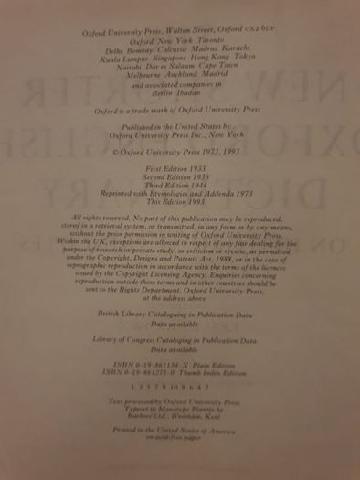 the new shorter oxford dictionary
